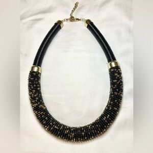Black and gold collar necklace 20”